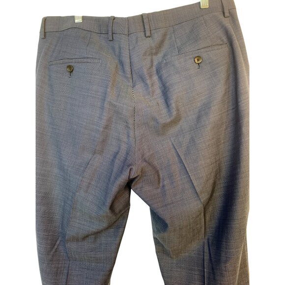 Hugo Boss Genius 2 Mens Slim Fit Stretch Wool Dress Pants 38 x 33.5 Blue RR10728 - Picture 4 of 14